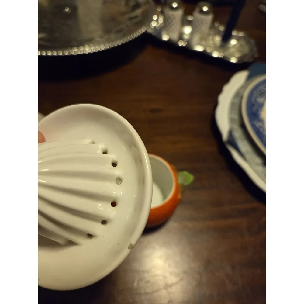 Vintage 1950 Ceramic Juicer Orange Bavaria Germany, Cottagecore, Farmhouse